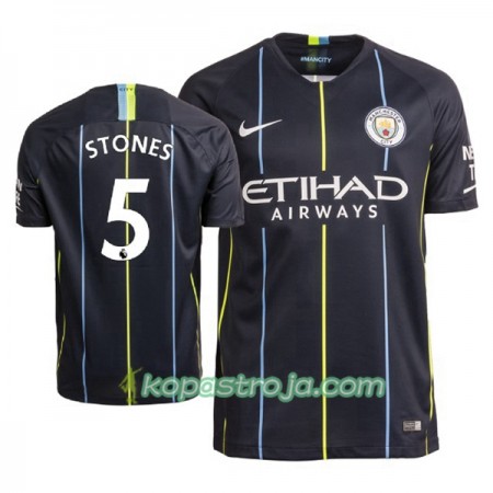 Billiga Fotbollströjor Manchester City Stones 5 Borta tröja 2018/19 Kortärmad